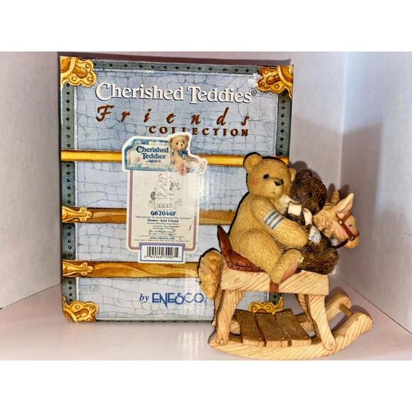 Cherished Teddies Homer & Friend "Adventure Is Just Around The Corner" Figurine - Picture 1 of 2